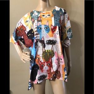 Women’s Cat Lovers Printed Tee, NWOT’S XL